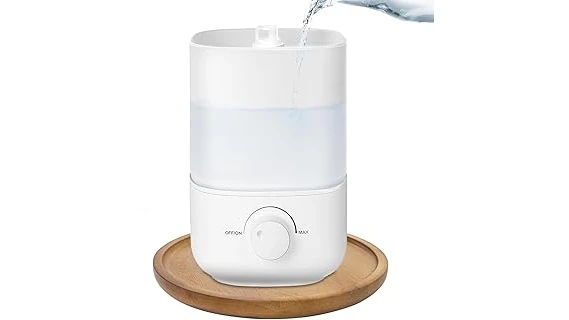 The image shows a sleek humidifier stand holding a popular humidifier, perfect for the best selling 10 humidifier stand list.
